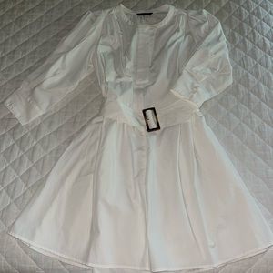 Banana Republic White Long-sleeve Dress